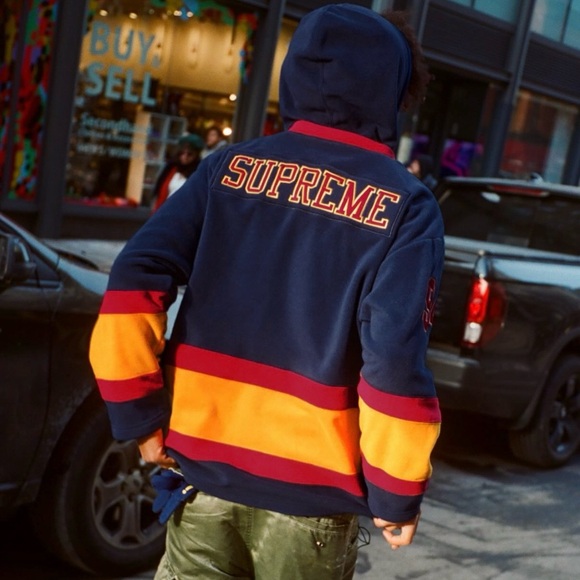 Supreme Polartec Hooded Hockey Jersey L